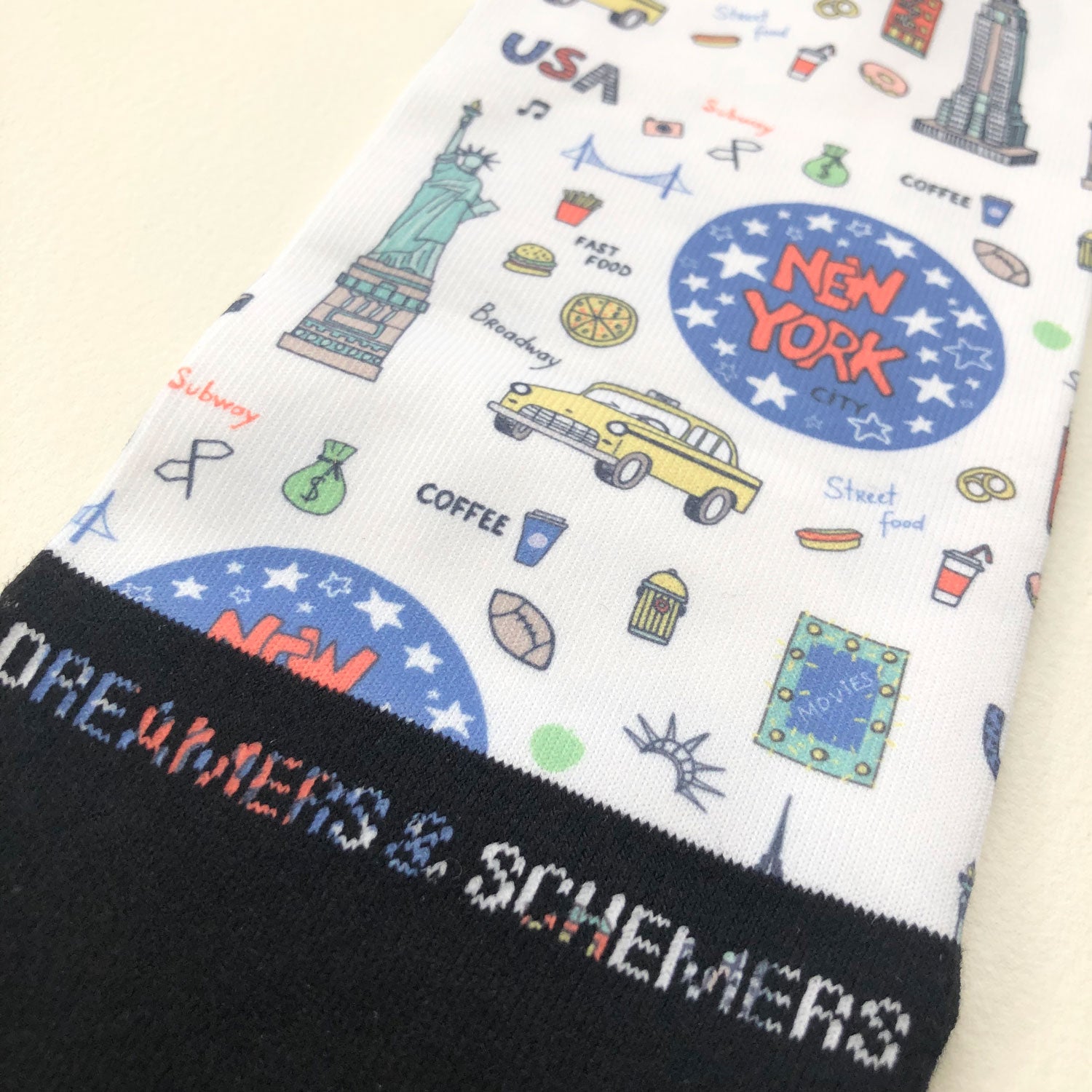 Manhattan Saddlery x Dreamers N Schemers Socks NYC White