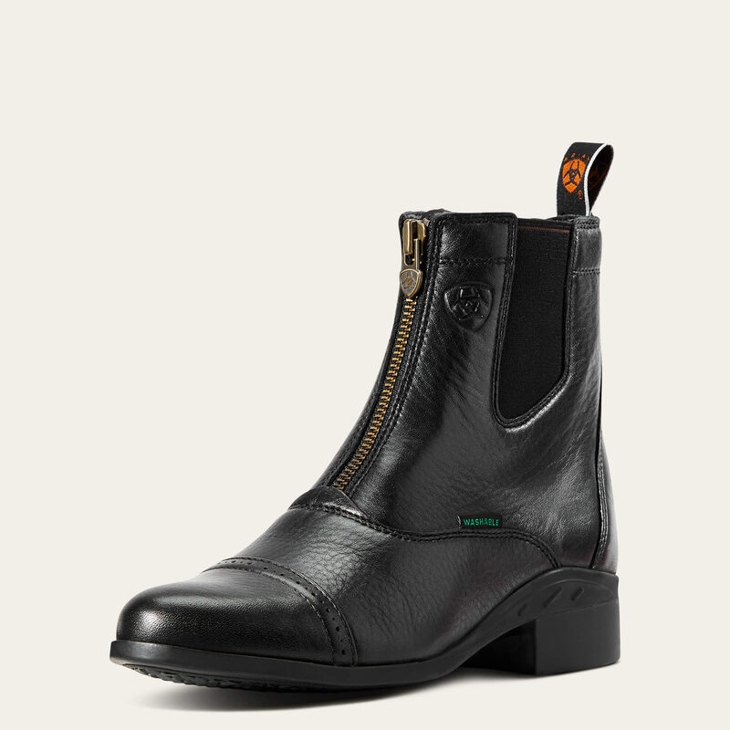 Ariat Ladies' Heritage Breeze Zip Paddock Boot-Boots - Paddock - Zip Boots-Ariat-Black-5.5-Manhattan Saddlery