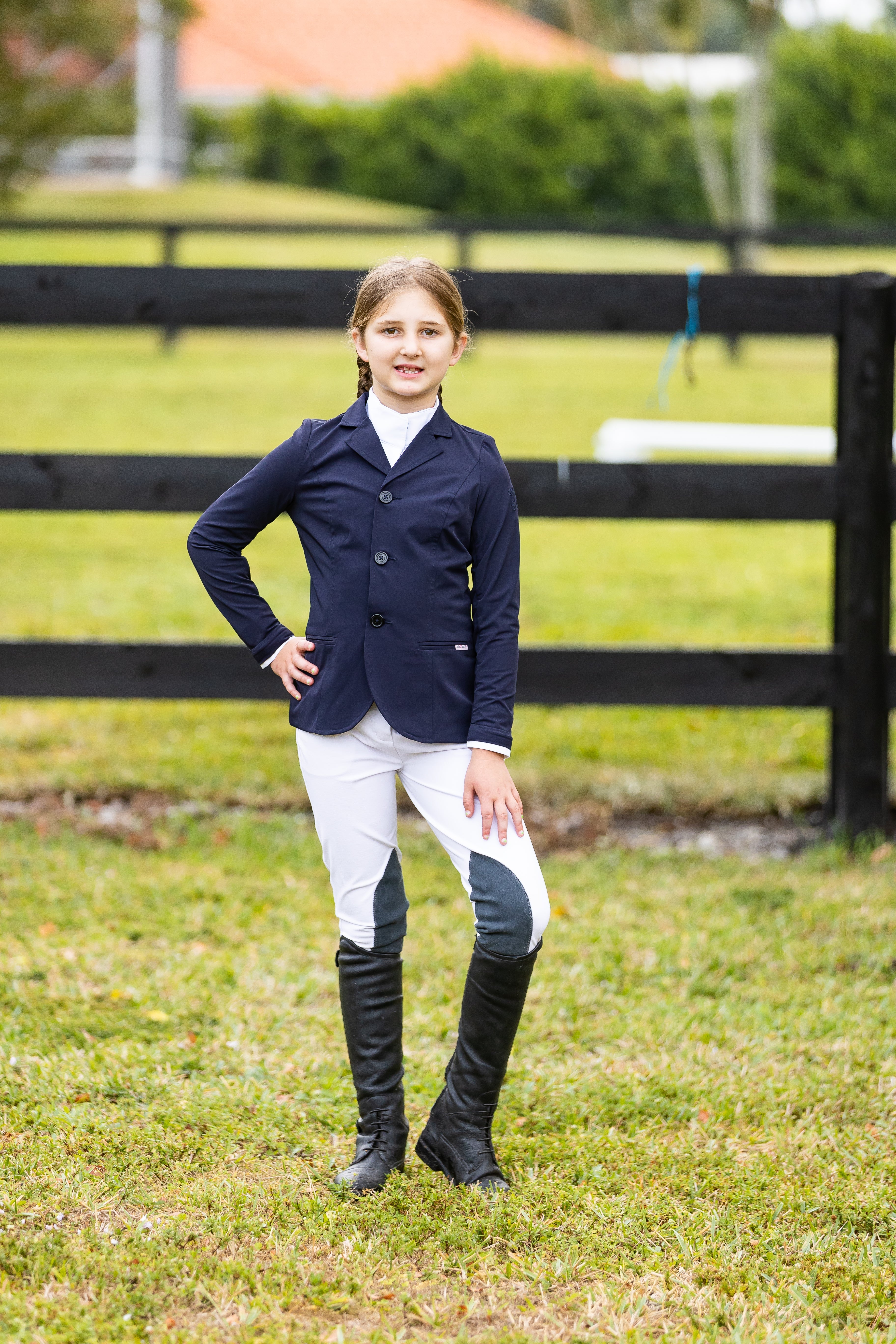 Belle & Bow Norfolk Show Coat-Show Apparel-BelleandBow-12 months-Navy-Manhattan Saddlery