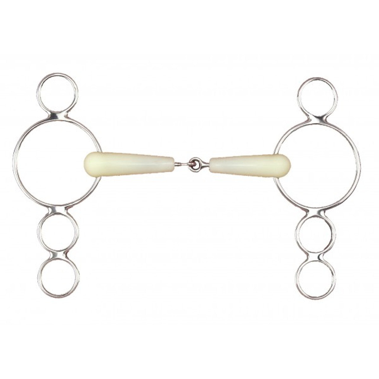 Happy Mouth Single Jointed Pessoa 3-Ring Gag-Bits-Pessoa-5-Manhattan Saddlery