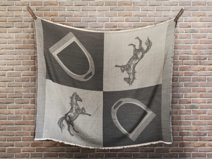 Oakbark & Chrome Blanket Scarf-Gifts & Luggage-Oakbark & Chrome-Piebald-Manhattan Saddlery