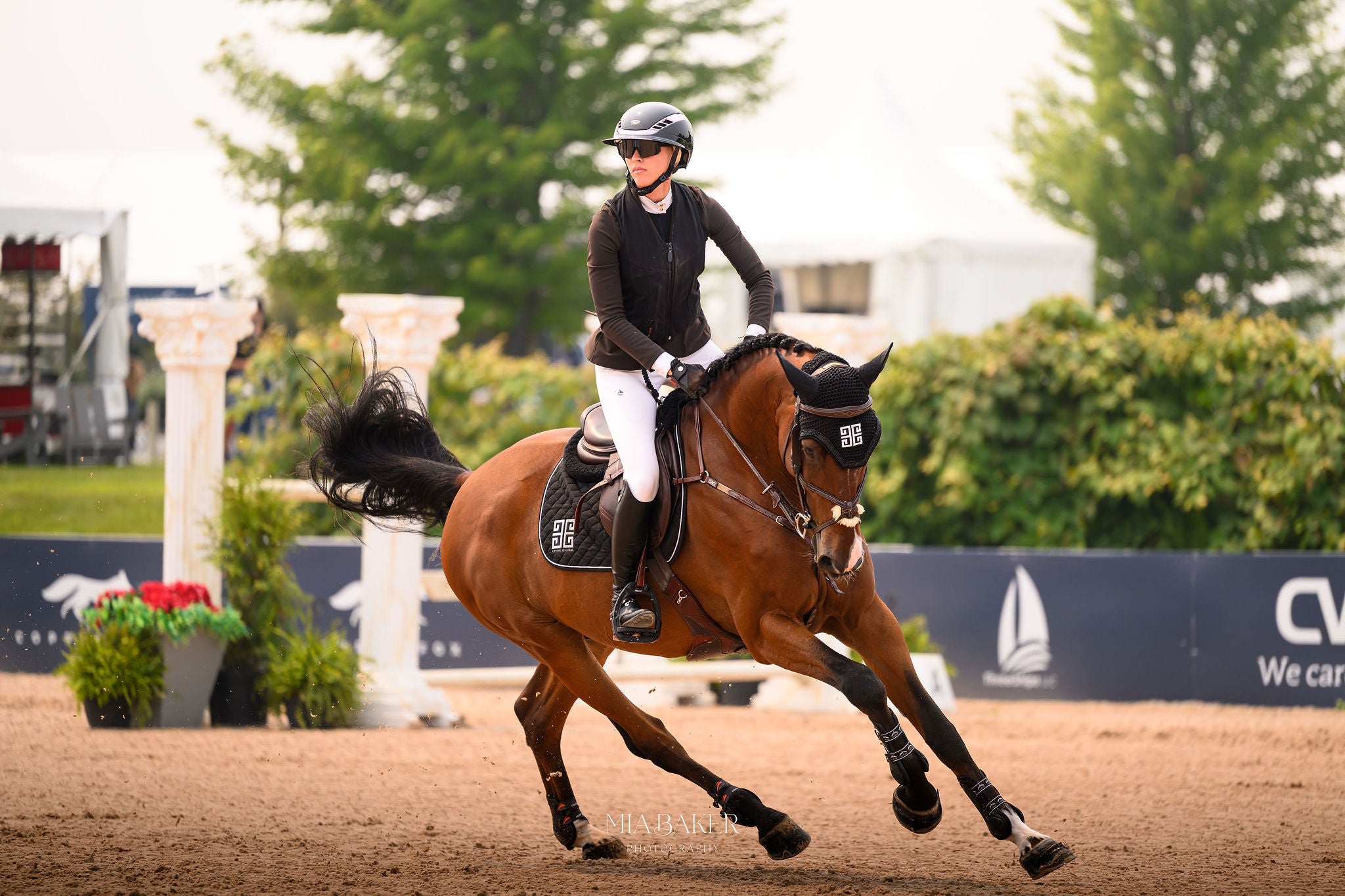 Euphoric Equestrian Kloud Competition Top-Show Shirts - Ladies Show Shirt-Euphoric Equestrian-XS-Black-Manhattan Saddlery