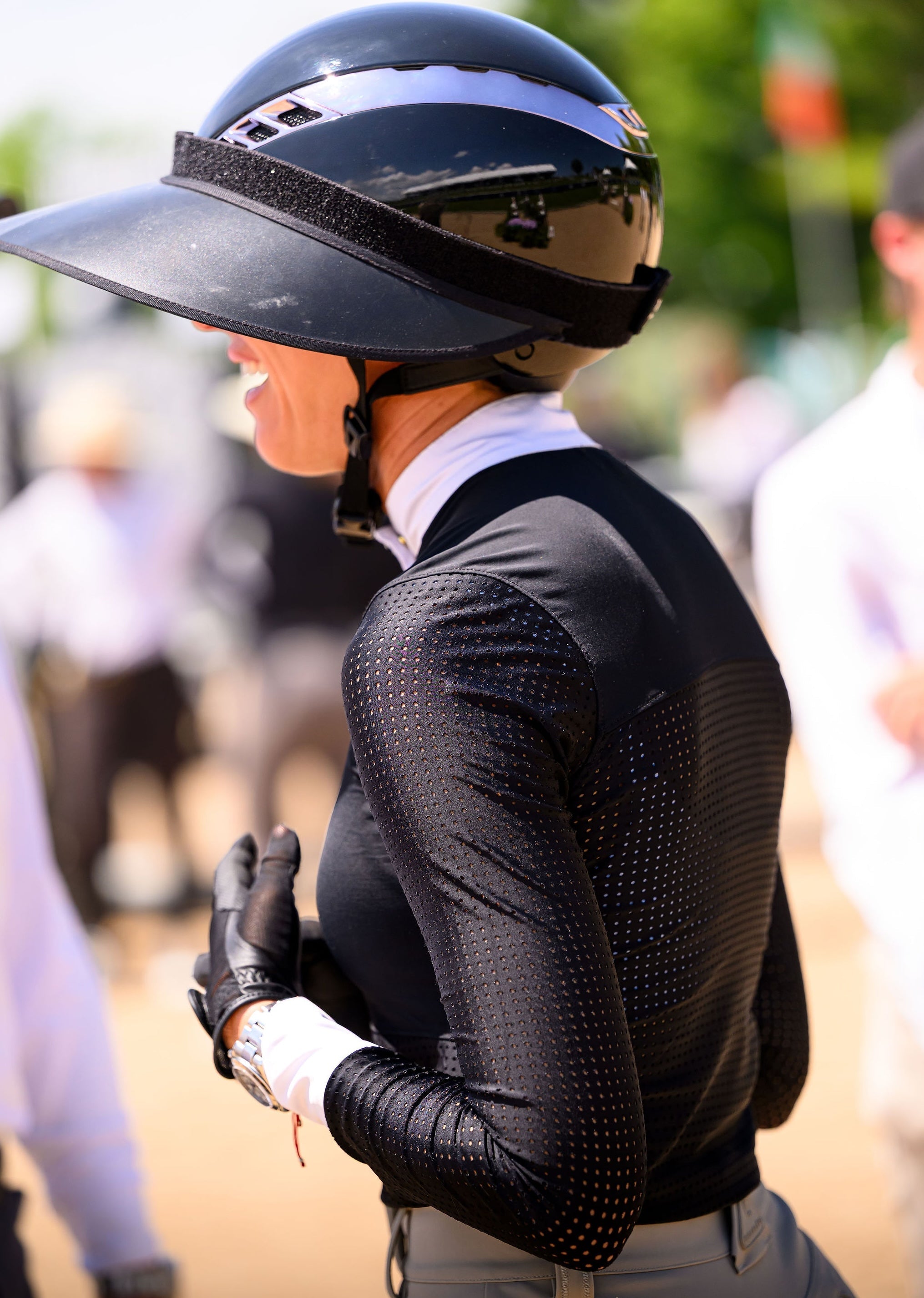 Euphoric Equestrian Kloud Competition Top-Show Shirts - Ladies Show Shirt-Euphoric Equestrian-XS-Black-Manhattan Saddlery