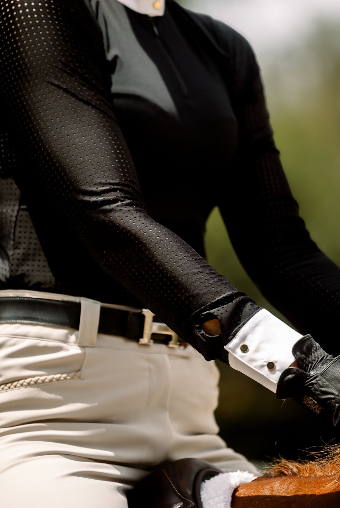 Euphoric Equestrian Kloud Competition Top-Show Shirts - Ladies Show Shirt-Euphoric Equestrian-XS-Black-Manhattan Saddlery