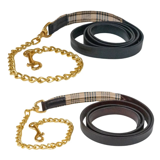5/A Baker Leather Padded Lead-Halters - Leads-Jacks Mfg-Black-Manhattan Saddlery