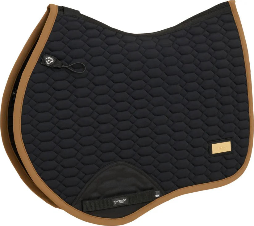 CATAGO FIR-TECH Grand Saddle Pad-Saddle Pads-Catago-Black JP-JP16-Manhattan Saddlery