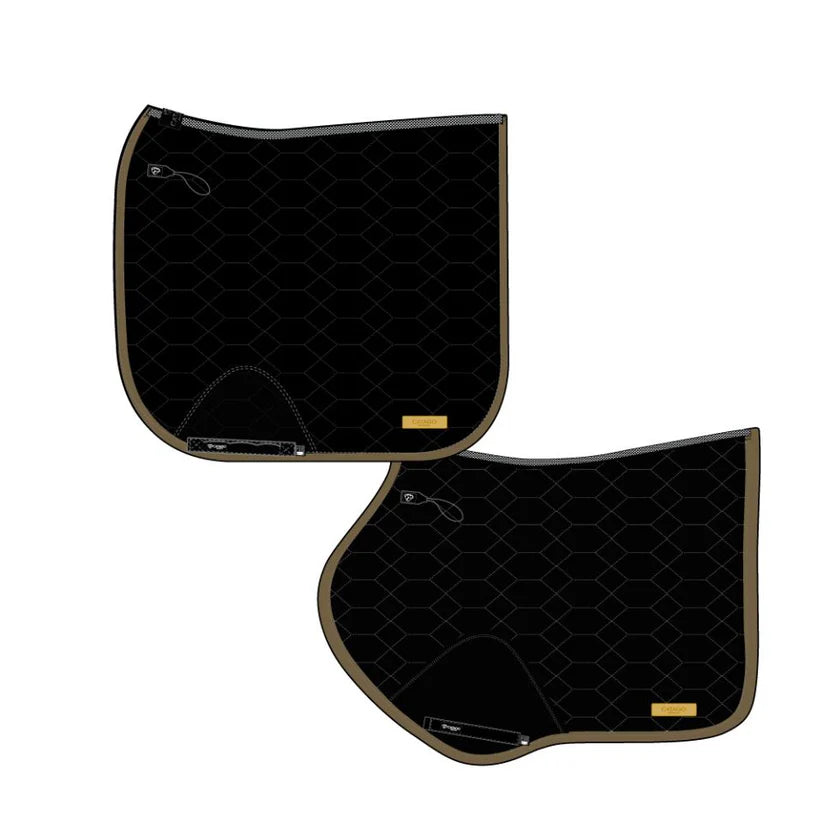 CATAGO FIR-TECH Grand Saddle Pad-Saddle Pads-Catago-Black JP-JP16-Manhattan Saddlery