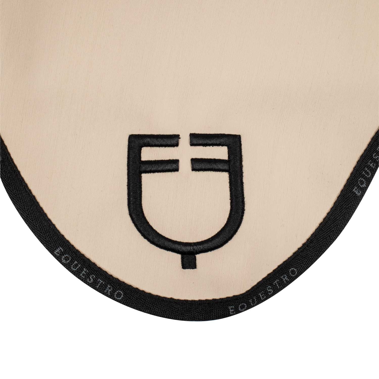 Equestro Fly Veil in Technical Fabric with Logo-Unclassified-Equestro-Black/White-Pony-Manhattan Saddlery