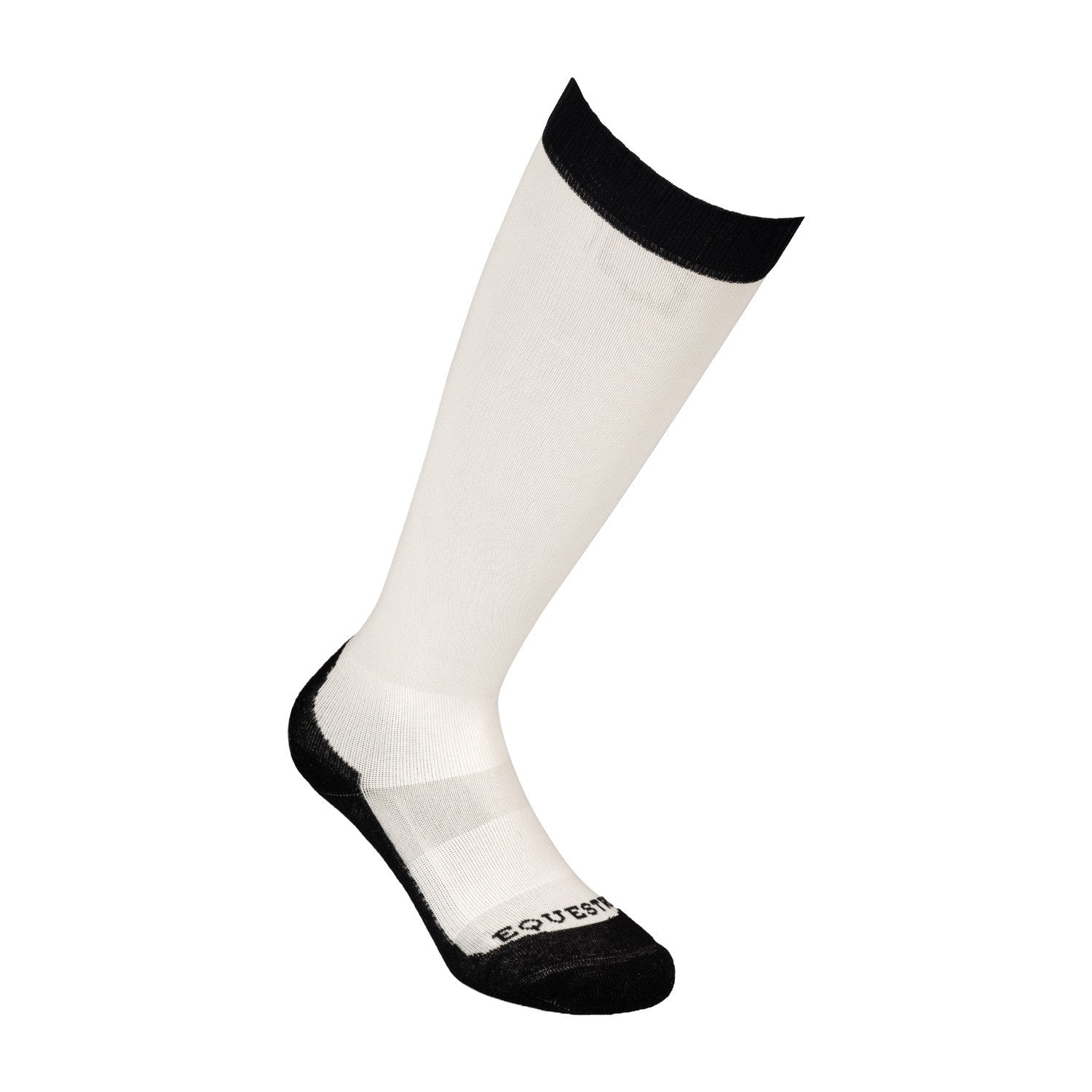 Equestro Unisex Basic Technical Socks-Unclassified-Amahorse-Black/White-XS-Manhattan Saddlery