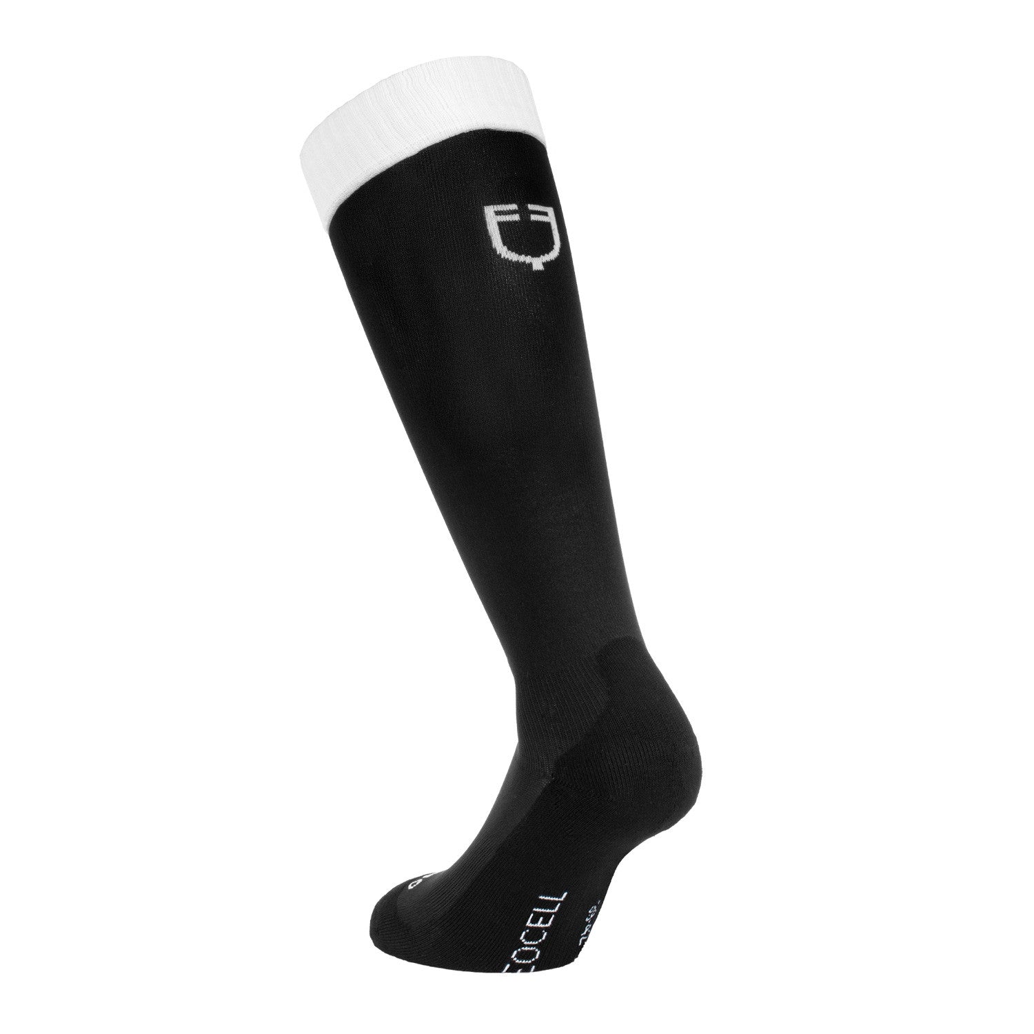 Equestro Unisex Basic Technical Socks-Unclassified-Amahorse-Black/White-XS-Manhattan Saddlery