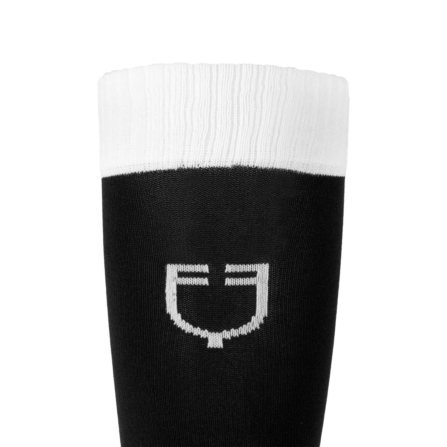 Equestro Unisex Basic Technical Socks-Unclassified-Amahorse-Black/White-XS-Manhattan Saddlery
