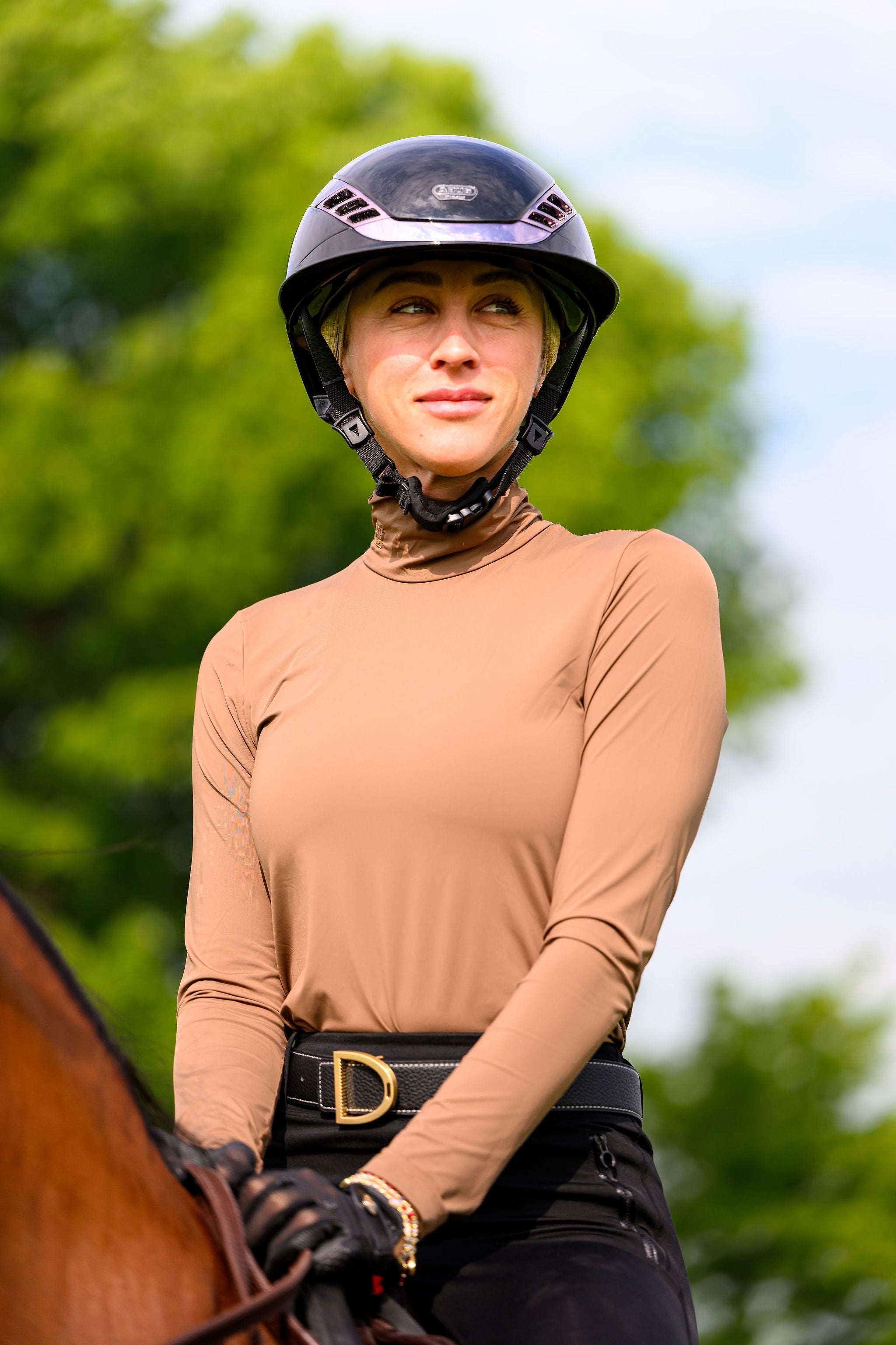 Euphoric Equestrian Jewel Collection Otto Turtleneck-Sportswear - Ladies - Tops-Euphoric Equestrian-Carmel-XS-Manhattan Saddlery