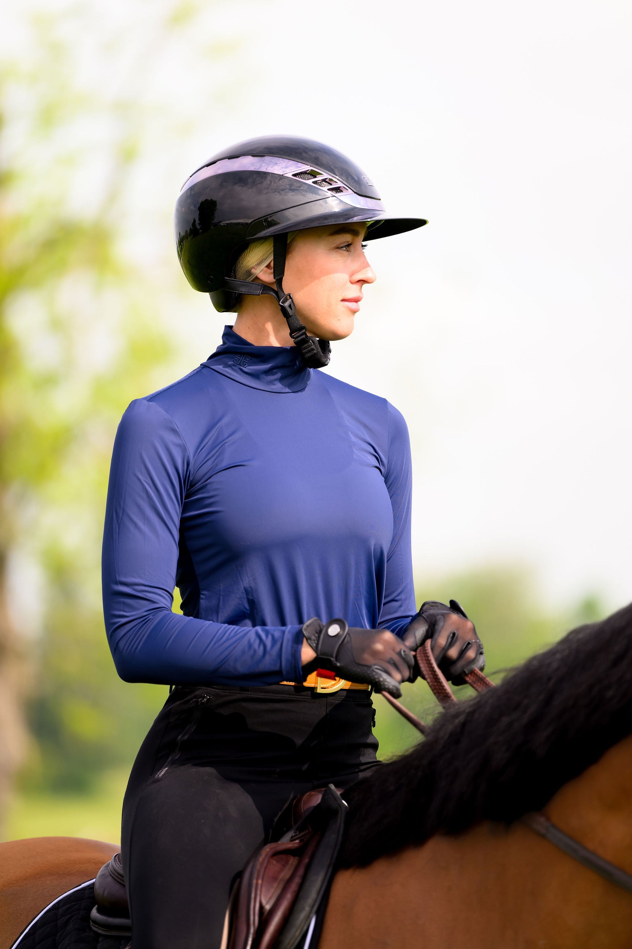 Euphoric Equestrian Jewel Collection Otto Turtleneck-Sportswear - Ladies - Tops-Euphoric Equestrian-Navy-XS-Manhattan Saddlery