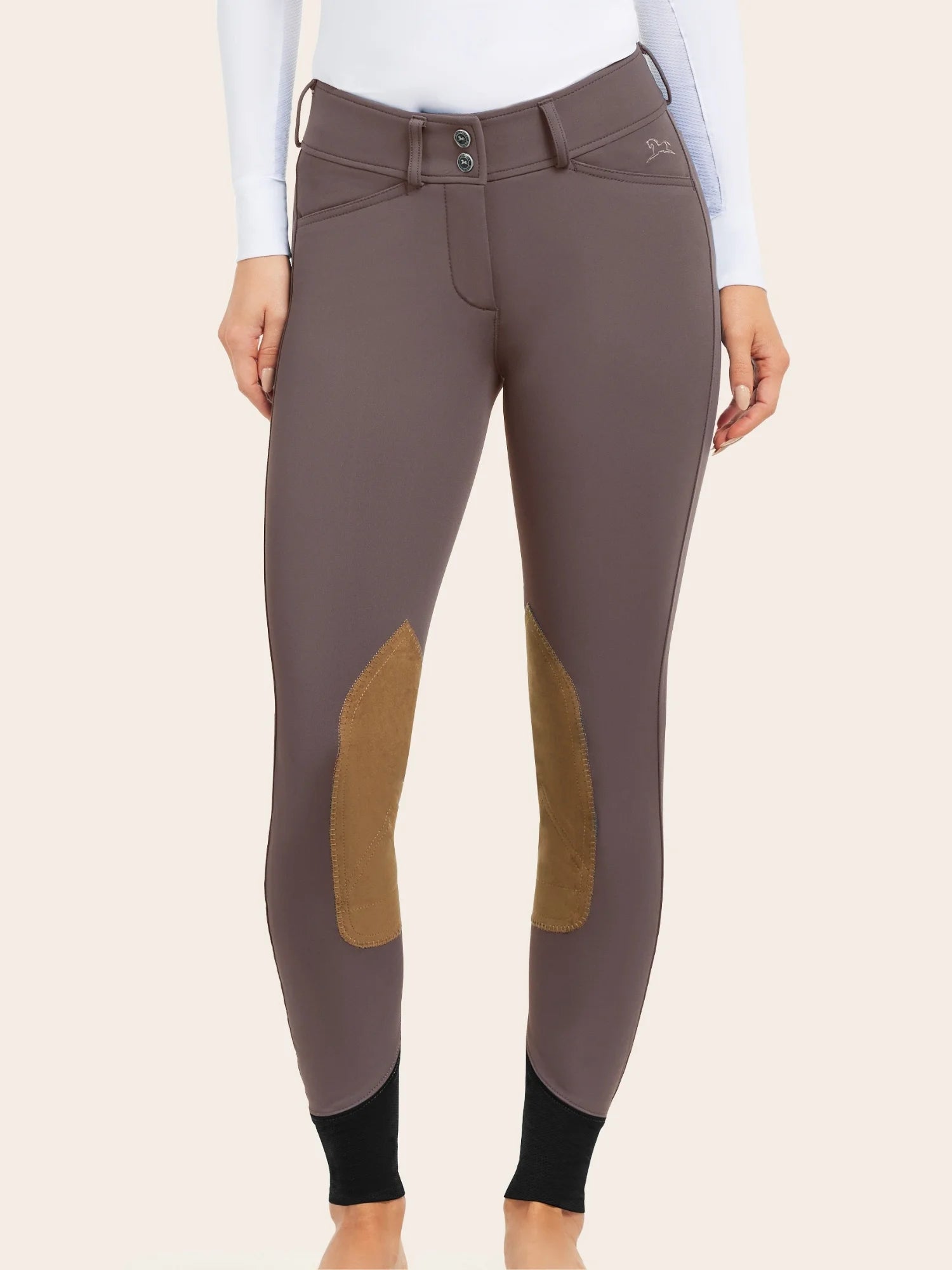 RJ Classics Gracie Knee Patch Breech-Breeches-RJ Classics-Peppercorn-22-Manhattan Saddlery