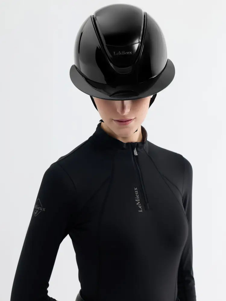 LeMieux Verv Competition Helmet-Helmets - Helmets-LeMieux-Gloss Black-S (52-55)-Manhattan Saddlery