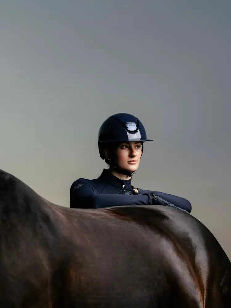 LeMieux Verv Competition Helmet-Helmets - Helmets-LeMieux-Gloss Black-S (52-55)-Manhattan Saddlery