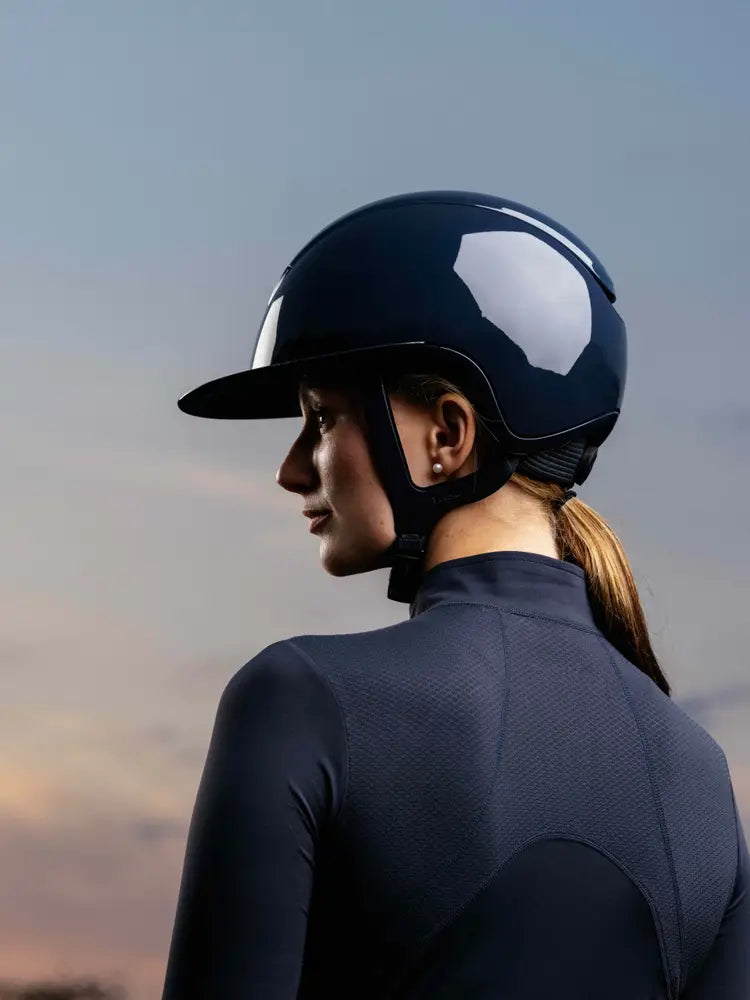 LeMieux Verv Competition Helmet-Helmets - Helmets-LeMieux-Gloss Black-S (52-55)-Manhattan Saddlery