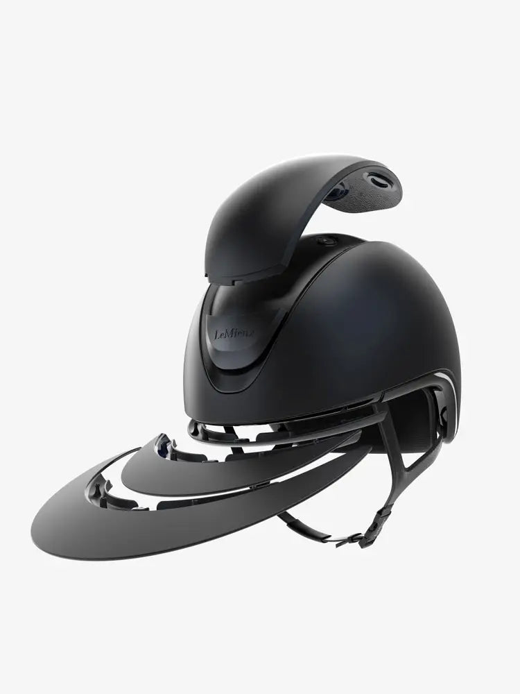LeMieux Verv Competition Helmet-Helmets - Helmets-LeMieux-Gloss Black-S (52-55)-Manhattan Saddlery