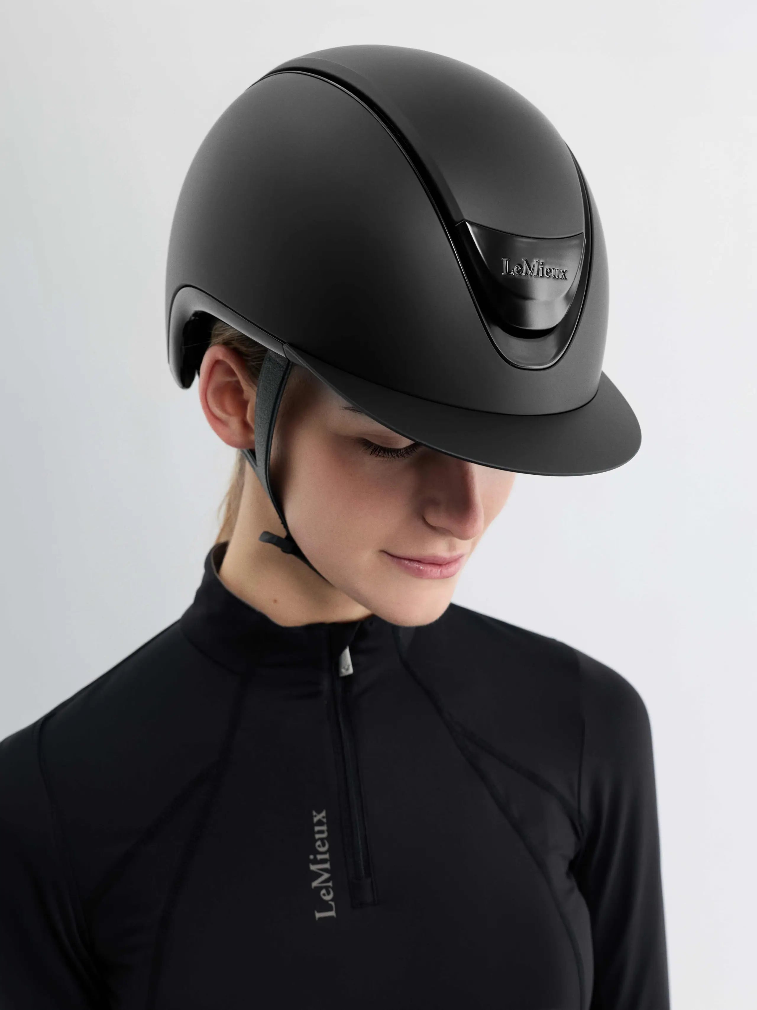 LeMieux Verv Competition Helmet-Helmets - Helmets-LeMieux-Matte Black-S (52-55)-Manhattan Saddlery