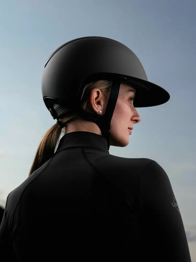 LeMieux Verv Competition Helmet-Helmets - Helmets-LeMieux-Gloss Black-S (52-55)-Manhattan Saddlery