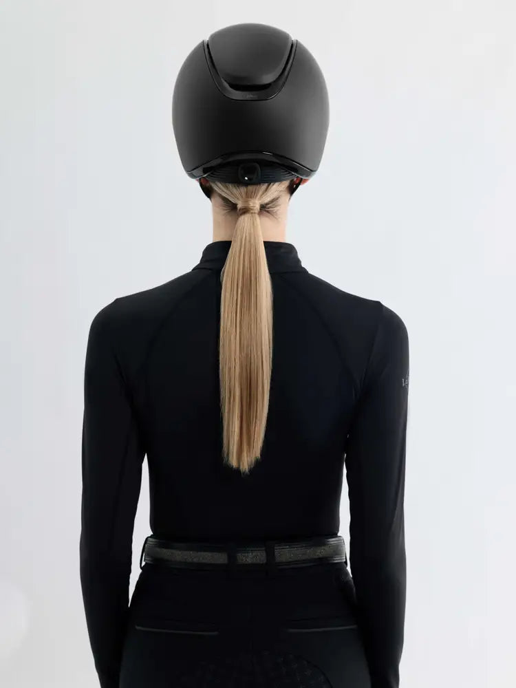 LeMieux Verv Competition Helmet-Helmets - Helmets-LeMieux-Gloss Black-S (52-55)-Manhattan Saddlery