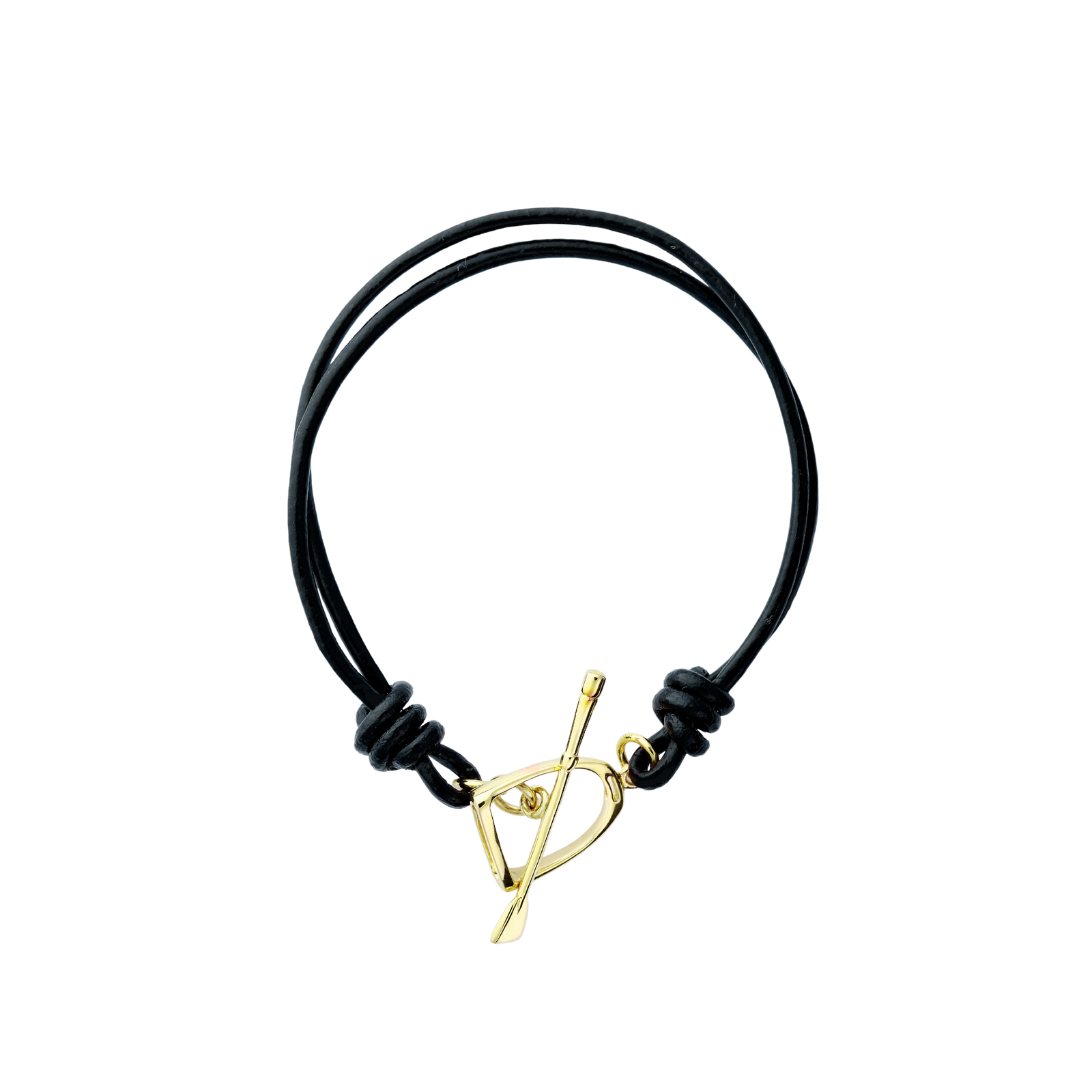 Michel McNabb Leather Toggle Bracelet-Gifts - Jewelry-Michel McNabb-Black/Silver-Manhattan Saddlery