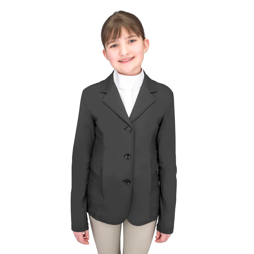 Ovation Kids Mesh Hybrid Show Coat-Show Coats - Kids Show Coats-ERS-Black-4-Manhattan Saddlery