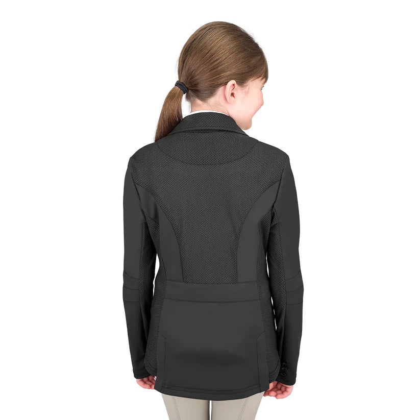 Ovation Kids Mesh Hybrid Show Coat-Show Coats - Kids Show Coats-ERS-Black-4-Manhattan Saddlery