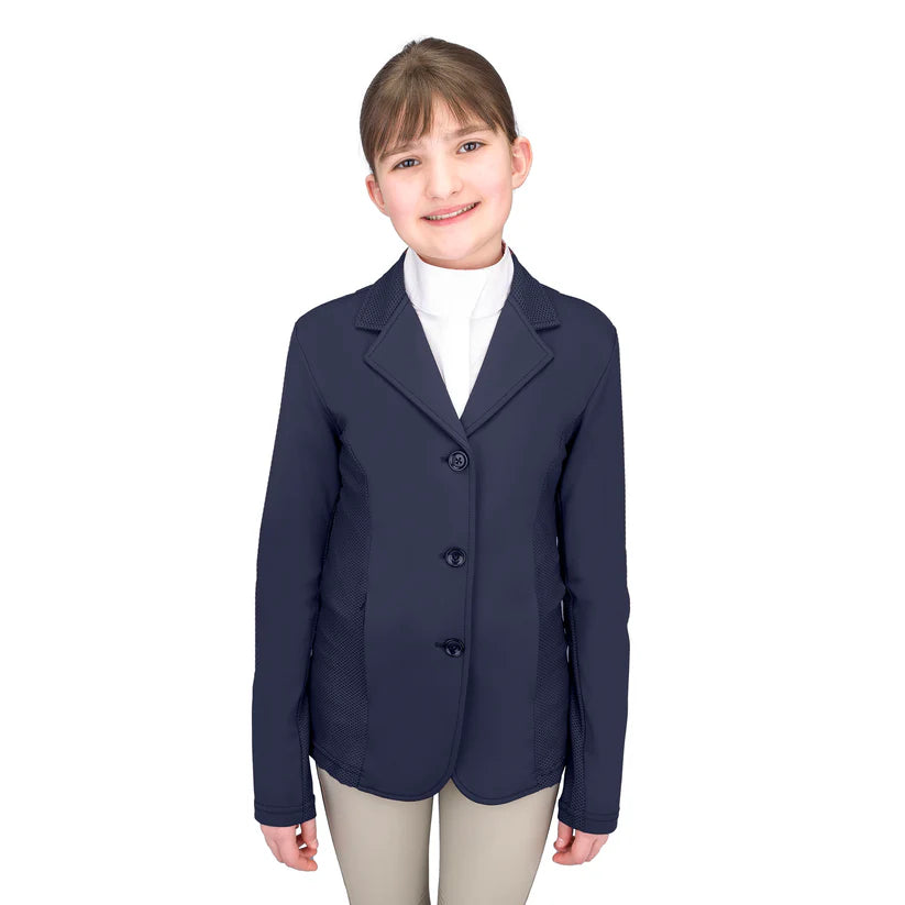 Ovation Kids Mesh Hybrid Show Coat-Show Coats - Kids Show Coats-ERS-Black-4-Manhattan Saddlery