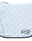 Manhattan Saddlery Emblem Saddle Pad-Saddle Pads-Manhattan Saddlery House Label-White-A/P-Manhattan Saddlery