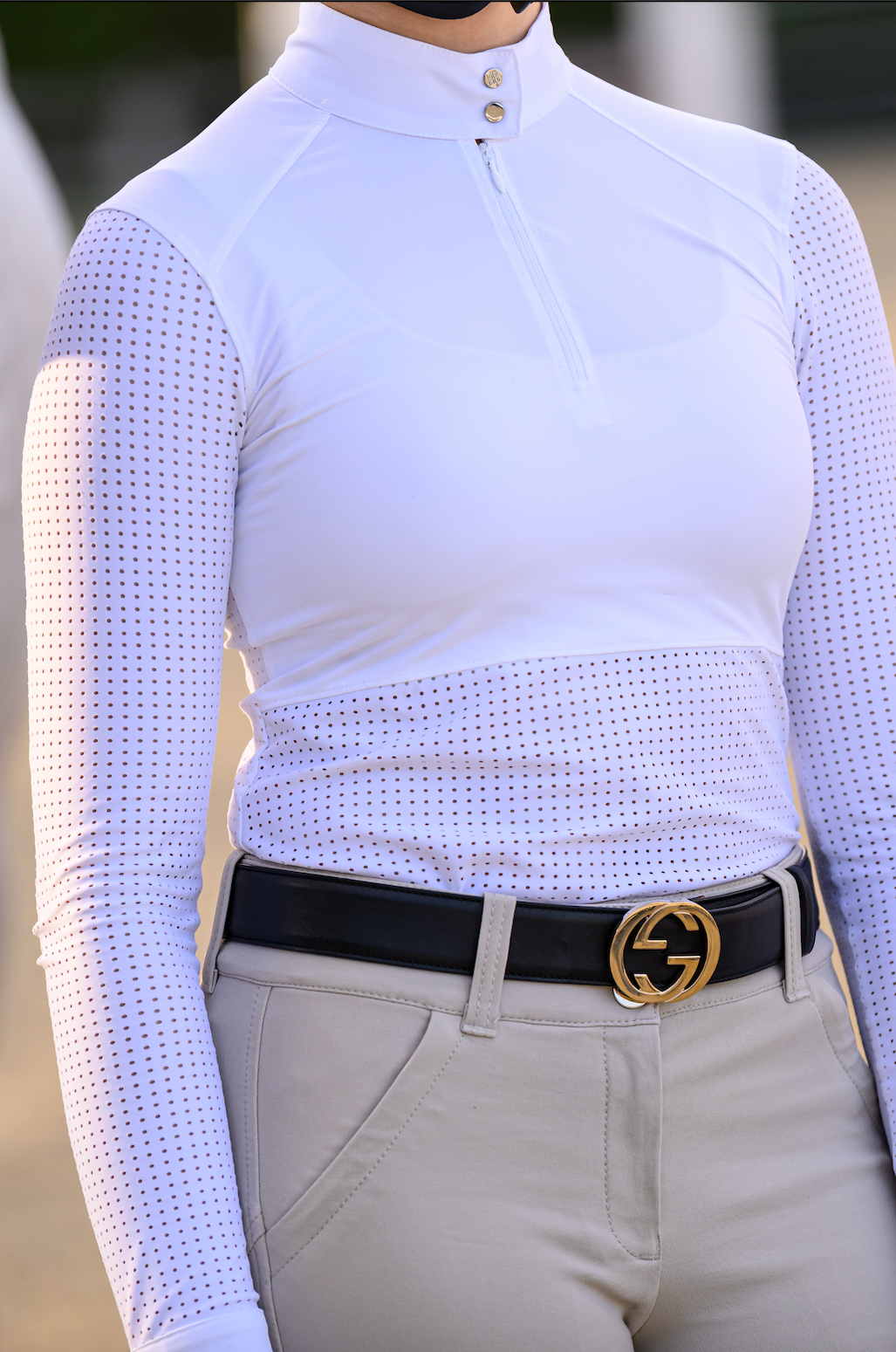 Euphoric Equestrian Kloud Competition Top-Show Shirts - Ladies Show Shirt-Euphoric Equestrian-XS-White-Manhattan Saddlery