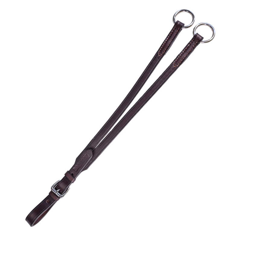 Nunn Finer Leather Running Martingale Attachment-Martingales & Breastplates - Running Martingale-Nunn Finer-Black/Brass-Cob-Manhattan Saddlery