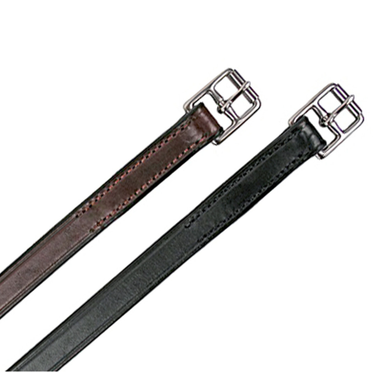 Nunn Finer Stirrup Leathers 3/4" Wide-Stirrup Irons & Leathers - Stirrup Leathers-Nunn Finer-Black-42"-Manhattan Saddlery