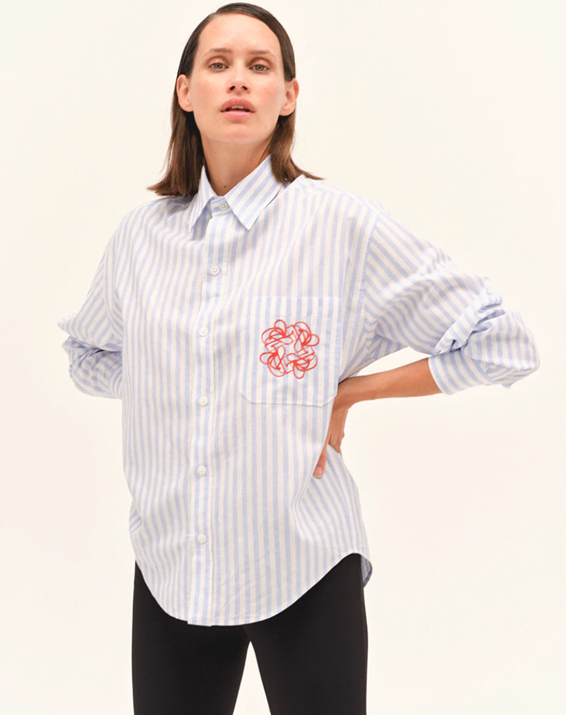 Dada Sport Olga Riding Shirt-Sportswear - Ladies - Tops-Dada Sport-Blue Stripes-XXS-Manhattan Saddlery