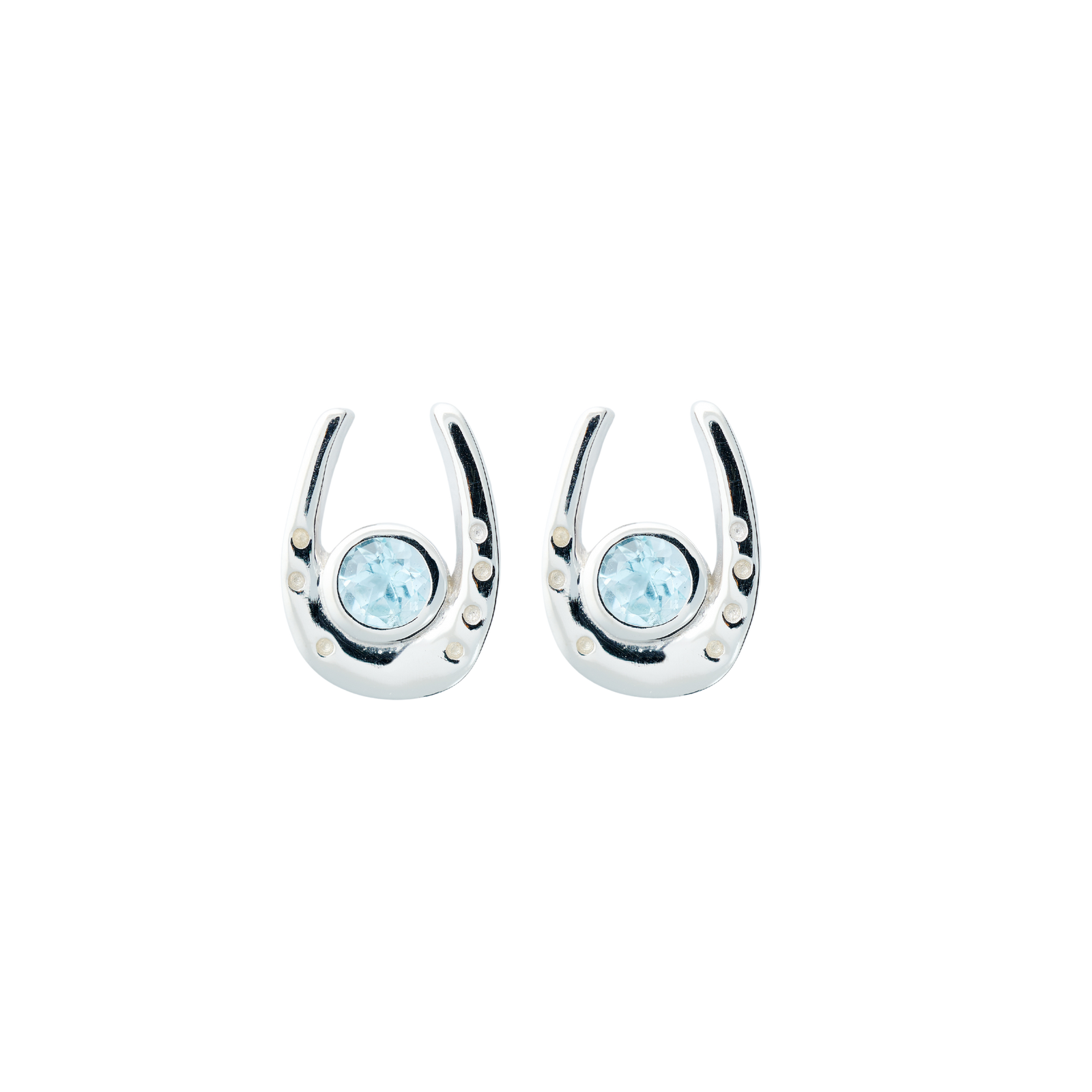 Michel McNabb Small Slide Earrings with Blue Topaz-Gifts - Jewelry-Michel McNabb-Manhattan Saddlery