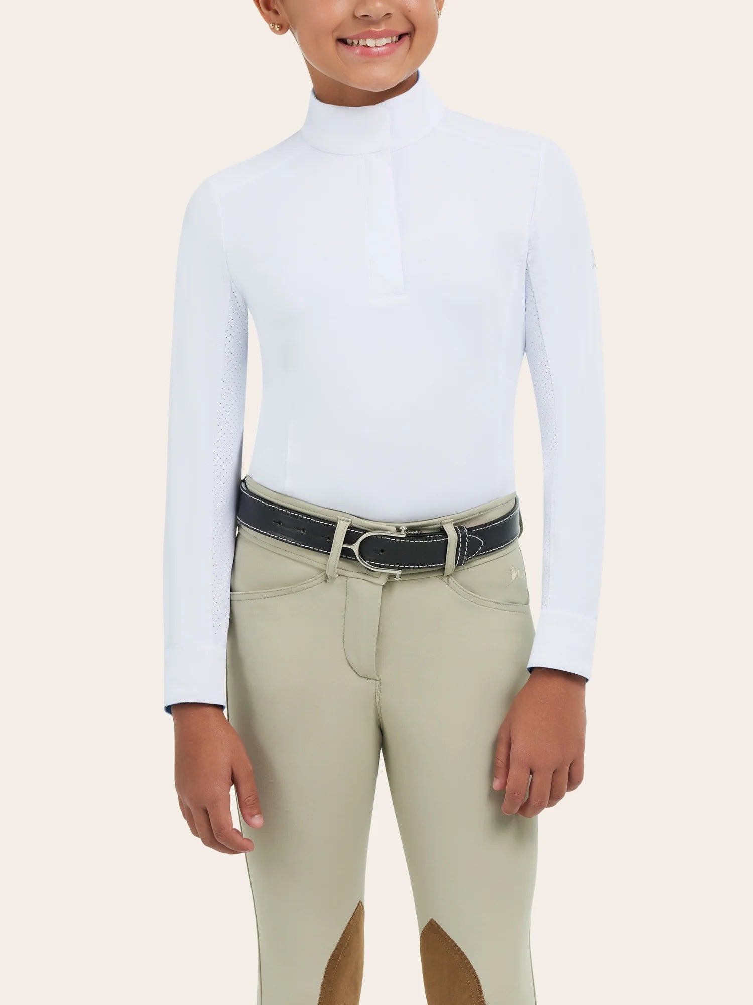 RJ Classics Tori Jr. Show Shirt-Show Shirts - Kid&#39;s Show Shirt-RJ Classics-Blue Horseshoes-XXS-Manhattan Saddlery