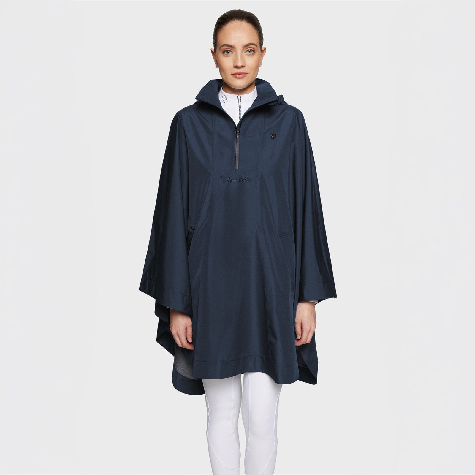 Samshield Elfida Rain Cape-Sportswear - Ladies - Jackets-LeMieux-Navy-S-Manhattan Saddlery