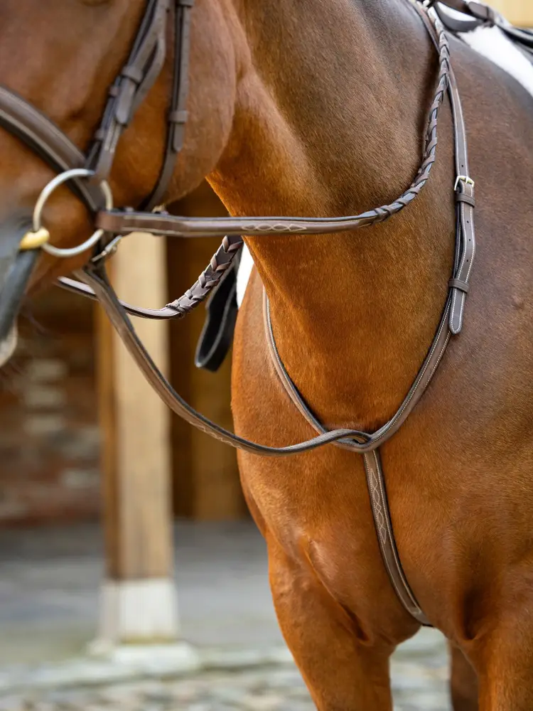 LeMieux Hunter Standing Martingale-Martingales & Breastplates - Standing Martingale-LeMieux-Black/Silver-Pony-Manhattan Saddlery