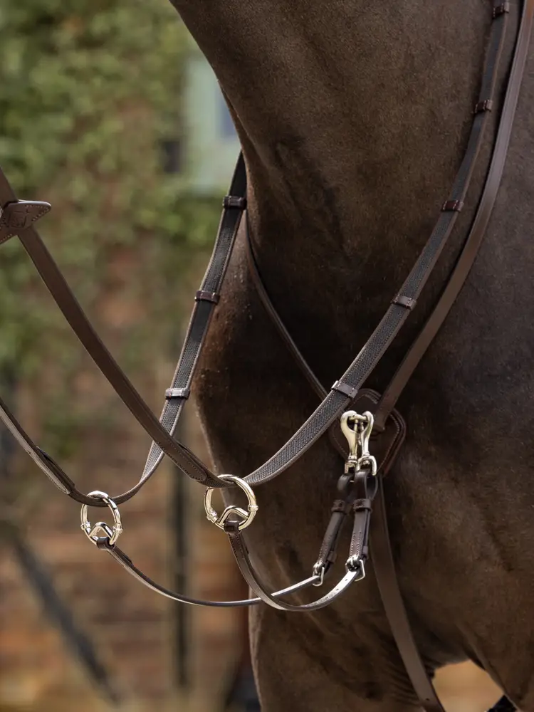LeMieux Kudos Running Martingale-Martingales & Breastplates - Running Martingale-LeMieux-Black/Silver-Pony-Manhattan Saddlery