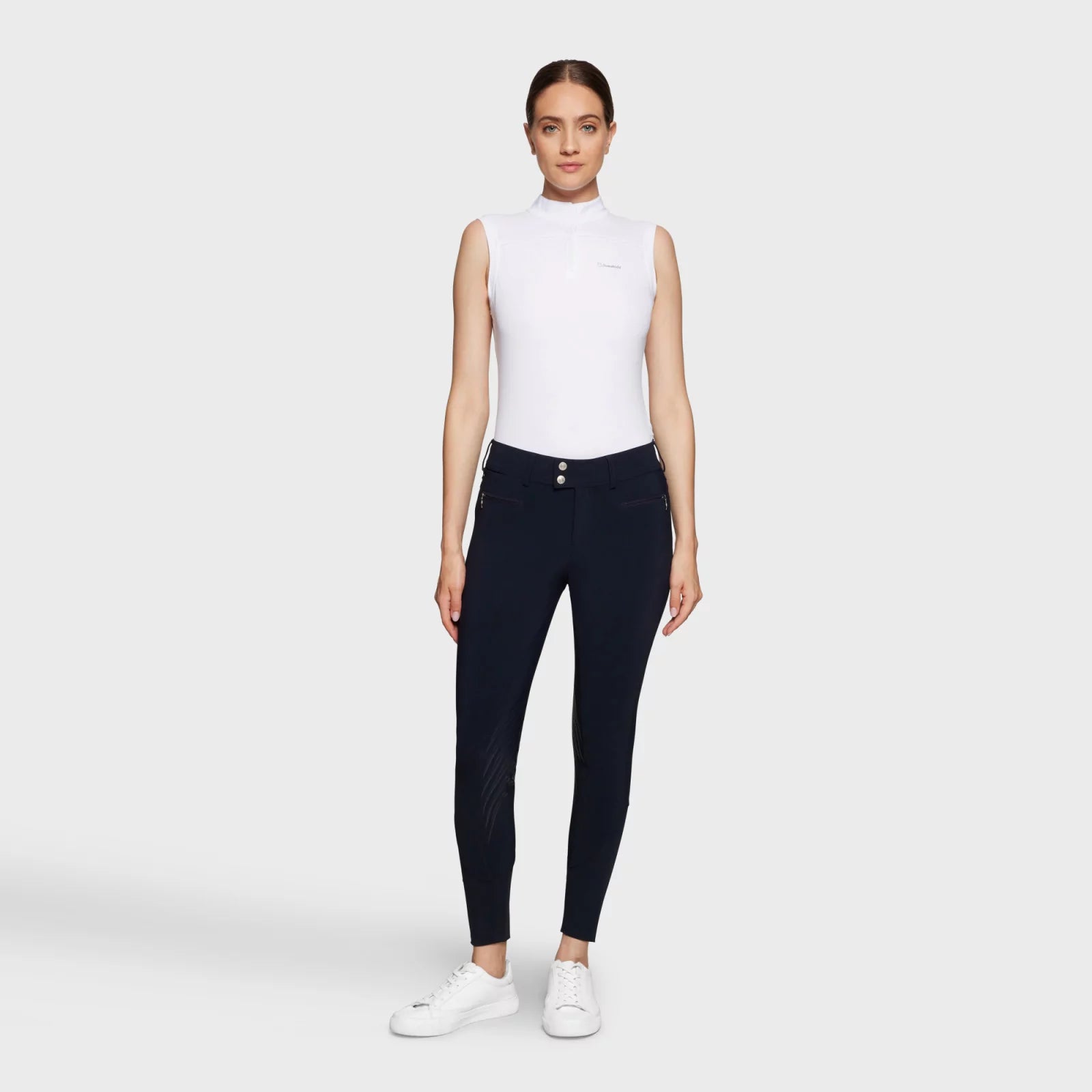 Samshield Clotilde Breeches-Breeches - Ladies - Knee Patch-Samshield-Navy-FR30/US20-Manhattan Saddlery