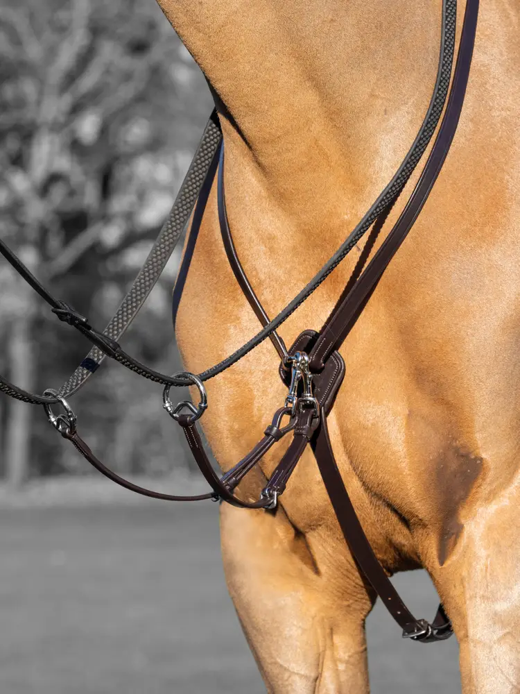 LeMieux Kudos Running Martingale-Martingales & Breastplates - Running Martingale-LeMieux-Black/Silver-Pony-Manhattan Saddlery