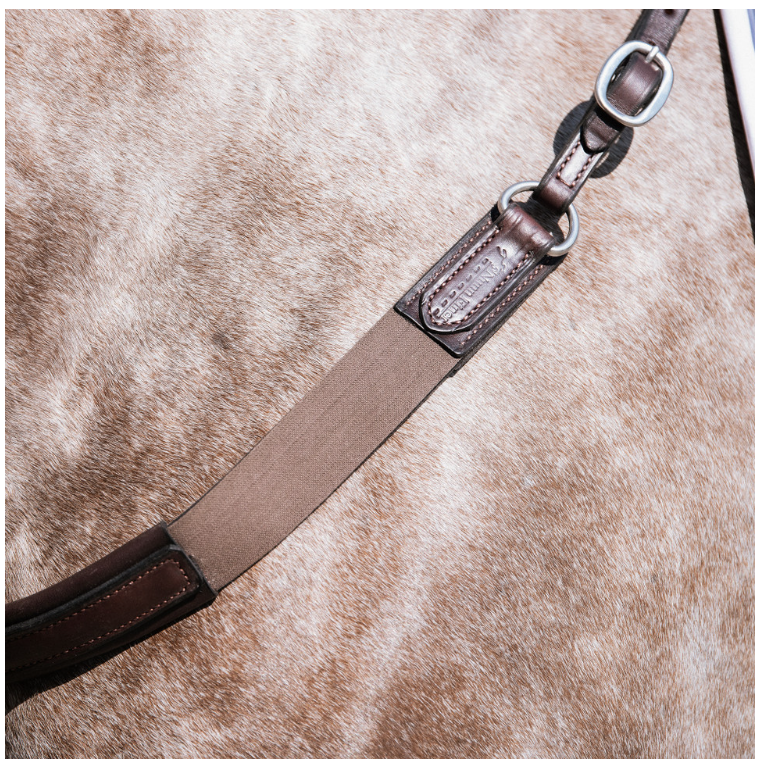 Nunn Finer Jumper Breastplate-Martingales & Breastplates - Breastplate-Nunn Finer-Black w/Brass-Cob-Manhattan Saddlery