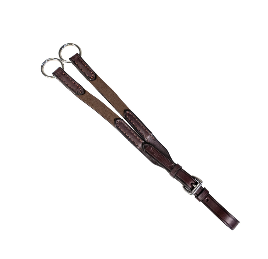 Nunn Finer Elastic Running Martingale Attachment-Martingales & Breastplates - Running Martingale-Nunn Finer-Black/Brass-Cob-Manhattan Saddlery