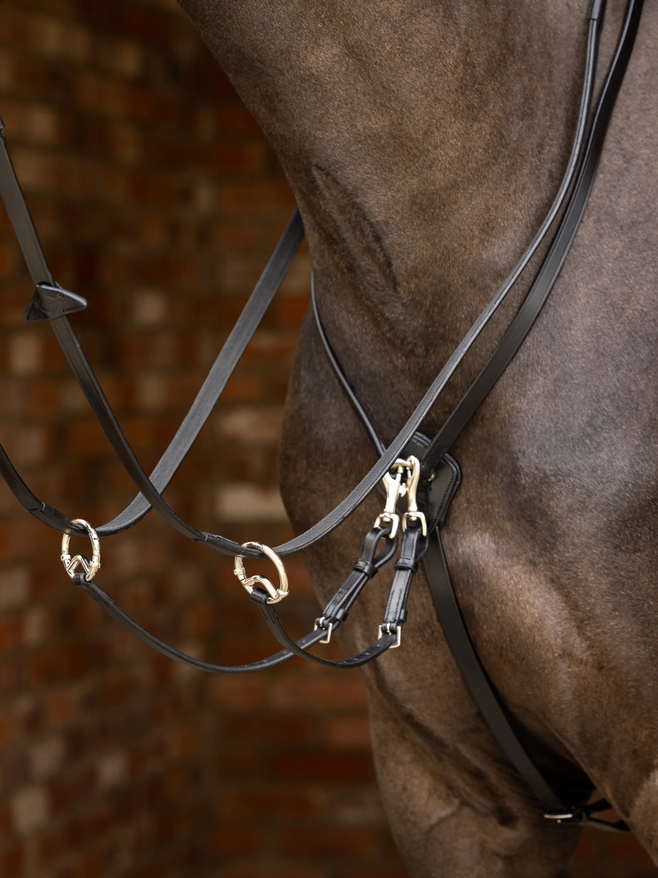 LeMieux Kudos Running Martingale-Martingales & Breastplates - Running Martingale-LeMieux-Black/Silver-Pony-Manhattan Saddlery