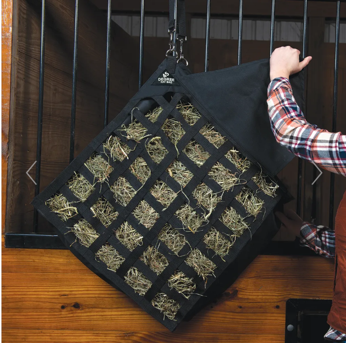 45 Degree Hay Bag-Staple Supplies - Stable Fittings-RJ Matthews-Black-Manhattan Saddlery