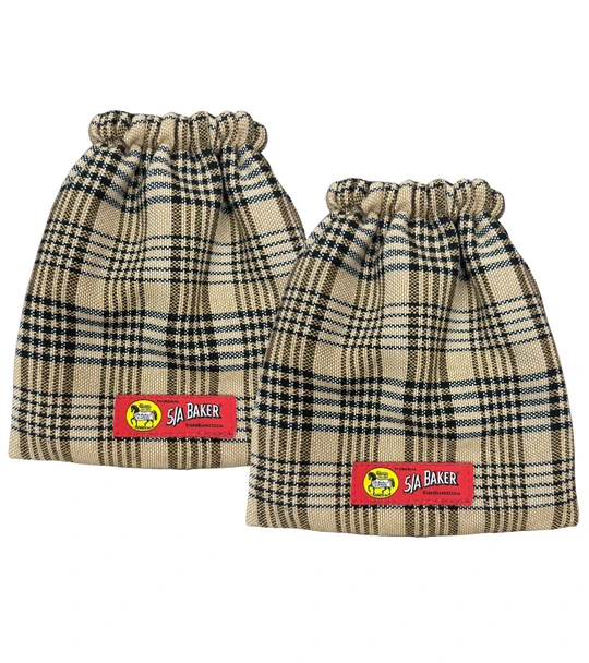 5/A Baker Stirrup Covers-Staple Supplies - Stable Fittings-5/A Baker-Plaid-Manhattan Saddlery