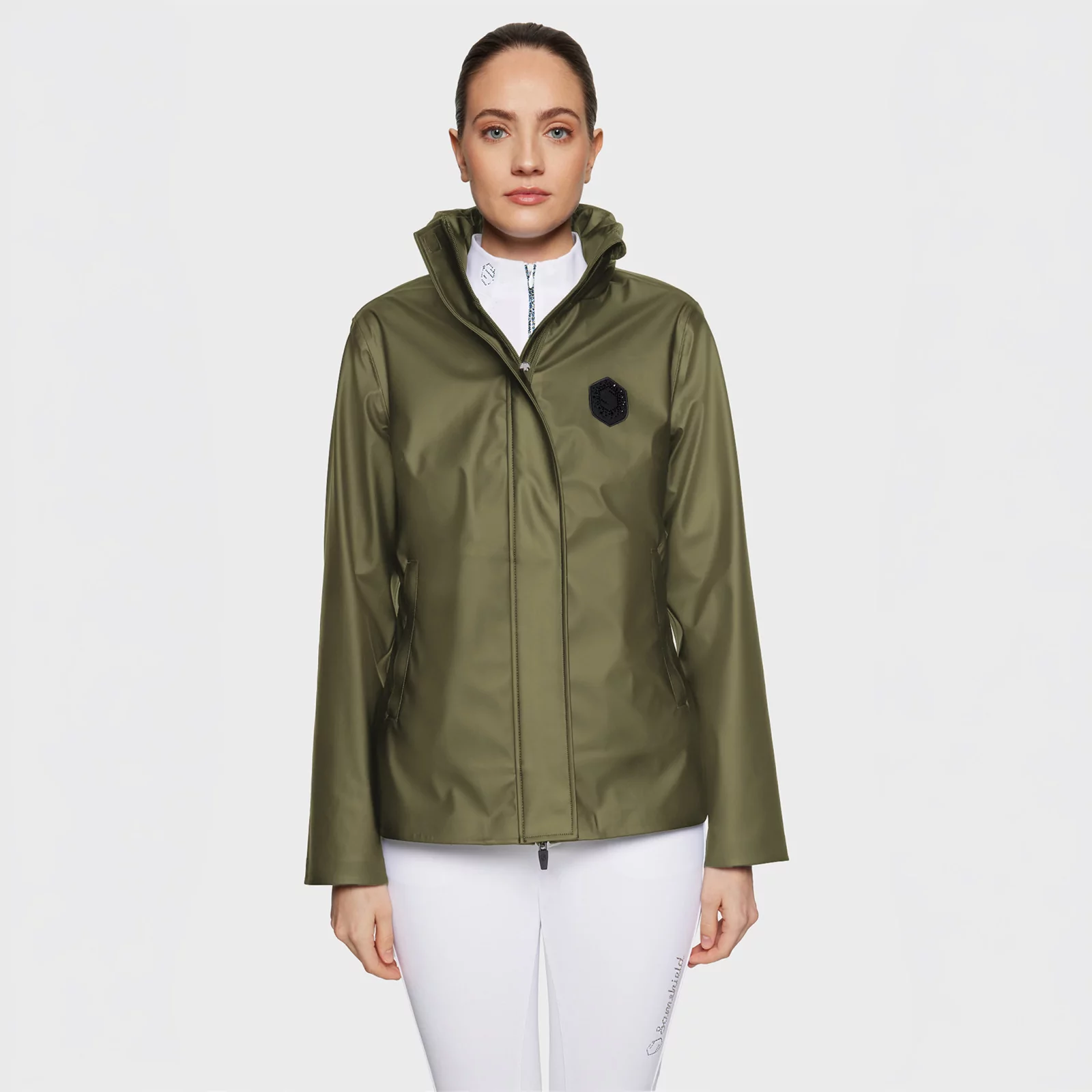 Samshield Ines Rain Jacket-Sportswear - Ladies - Jackets-Samshield-Kaki-XS-Manhattan Saddlery