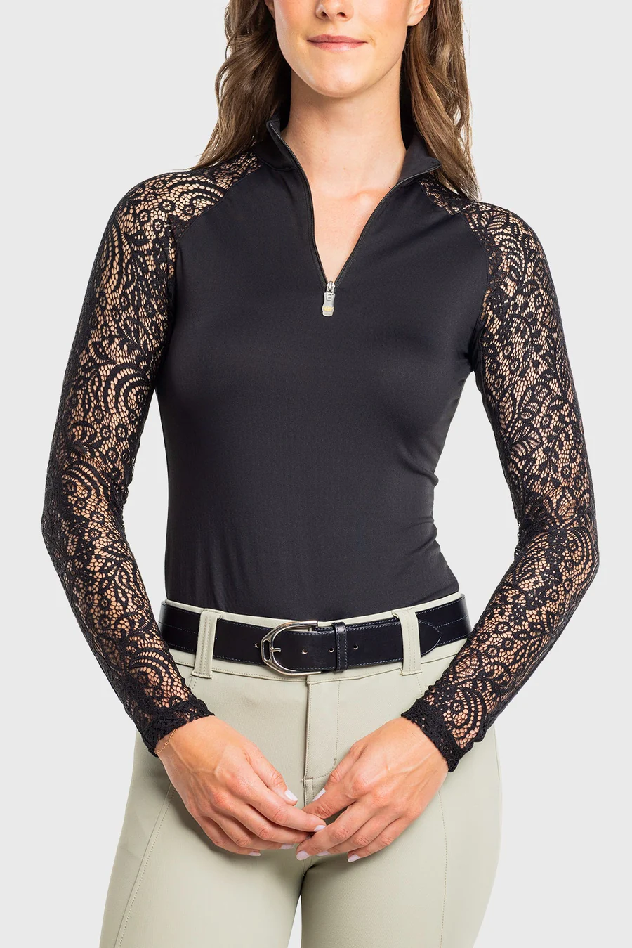 Kastel Floral Lace Raglan Sleeve Sun Shirt