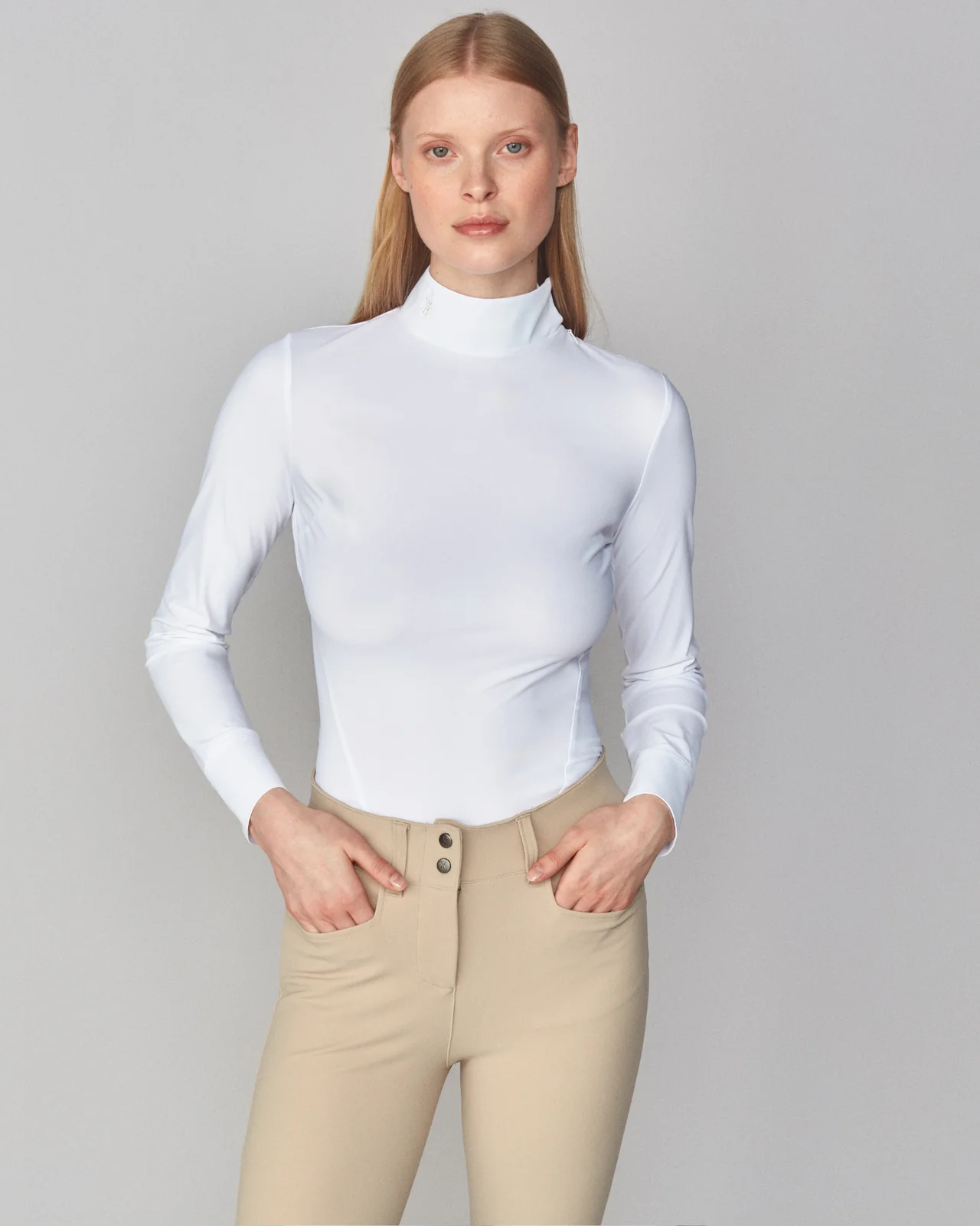 Yagya Timeless Show Shirt Solid-Show Shirts - Ladies Show Shirt-Yagya-White-XXS-Manhattan Saddlery