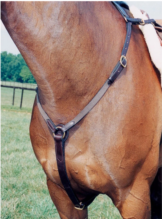 Nunn Finer Hunting Breastplate with Elastic-Martingales & Breastplates-Nunn Finer-Black/Brass-Cob-Manhattan Saddlery
